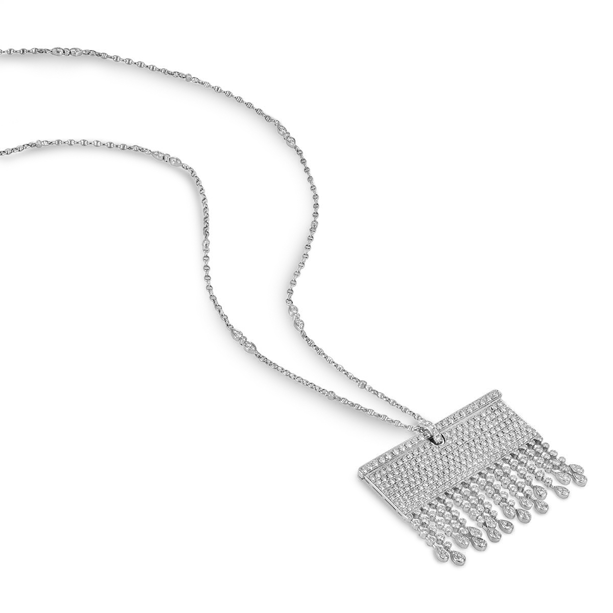 White Gold Fully Loaded Diamond Necklace